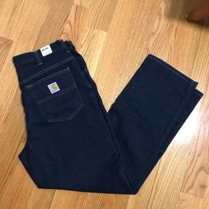 Carhartt dark wash straight jeans